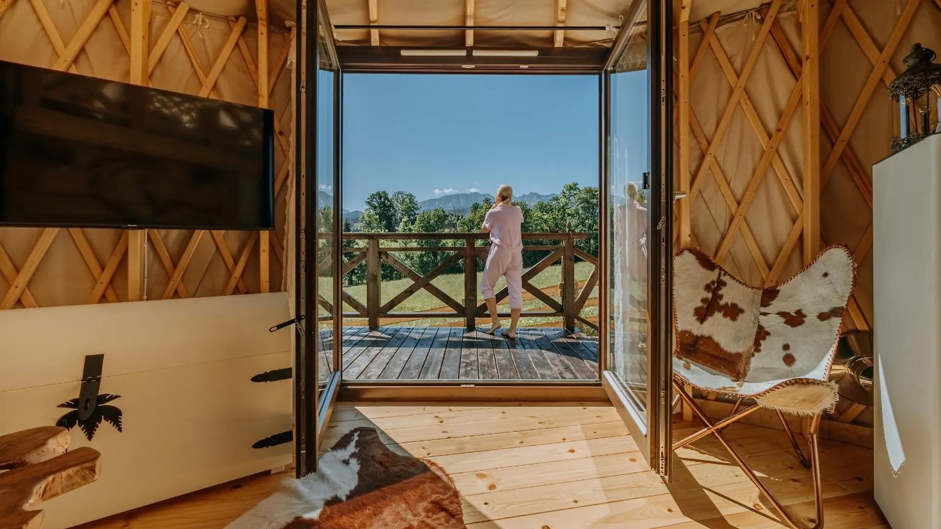 Jurta Na Wypasie - Luksusowy Namiot Z Widokiem Na Gory - Jacuzzi, Sauna, Split Ac, Private, Star View ザコパネ